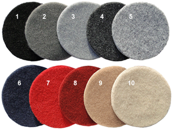 Van Lining Carpet - assorted colours - clear latex backing