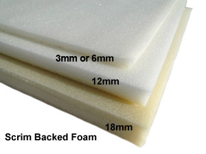 Scrim Foam - various sizes - 152cm wide