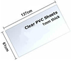 clear pvc window sheet, available in o.75mm or 1.0mm thick. For use in Soft top convertibles